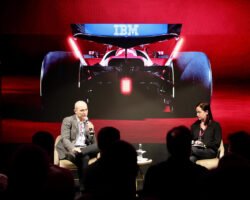 Joaquim Campos, VP de Software da IBM América Latina, e Claudia Nolla, executiva de Transformação Digital e Soluções Cognitivas da IBM