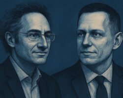 Alex Karp e Peter Thiel, CEO e fundador da Palantir