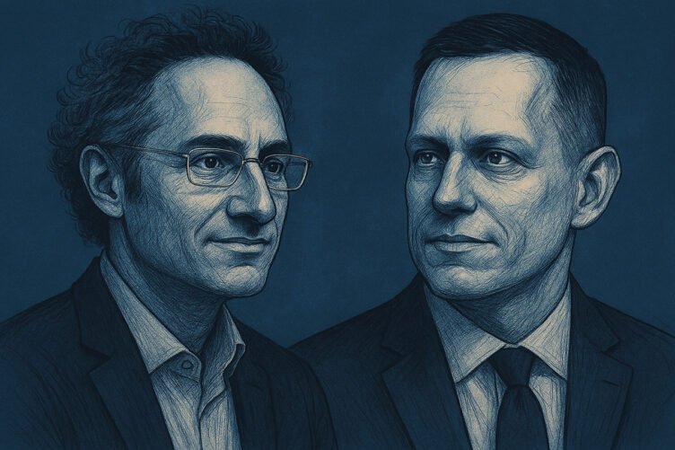 Alex Karp e Peter Thiel, CEO e fundador da Palantir