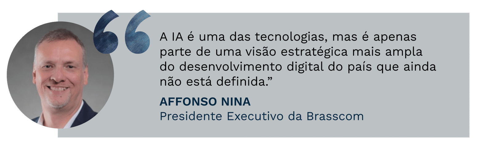 Aspas de Affonso Nina, Presidente Executivo da Brasscom