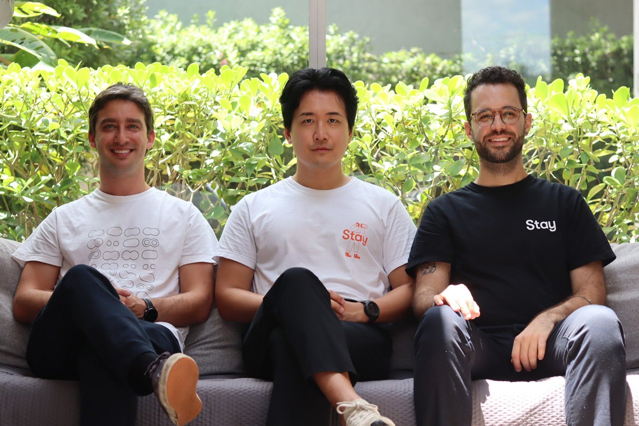 Nicolas Frajhof, Tsai Chi-Yu, Caio Elias, três dos quatro cofundadores da Stay
